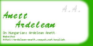 anett ardelean business card